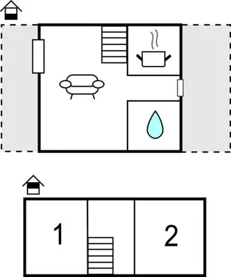 a schematic diagram of a bathroom with a shower at Holiday Home Golfsvinget in Farsø