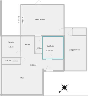 a schematic diagram of the proposed layout of a house at Idyllic country house in Vadum