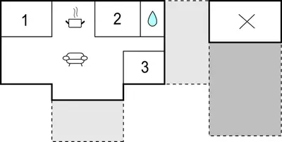 a block diagram of a periodic table with the number of electrons at Nice Home In Løkken With Kitchen in Løkken