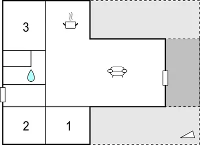 a block diagram of a coordinate grid with a drop at 3 Bedroom Amazing Home In Hurup Thy in Sindrup