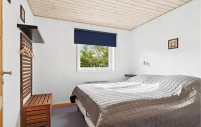 a bedroom with a bed and a window at Lovely Home In Fjerritslev With Wifi in Fjerritslev