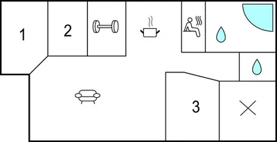 a block diagram of a house with different symbols at Lovely Home In Fjerritslev With Wifi in Fjerritslev