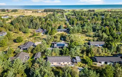 an aerial view of a home in a forest at Cozy Home In Fjerritslev With Wifi in Fjerritslev