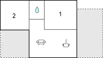 a set of four diagrams with a drop and a cup at Stunning Home In Hanstholm With Kitchen in Hanstholm
