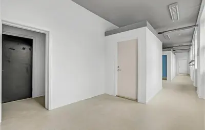 an empty room with white walls and an open door at Stunning Home In Hanstholm With Sauna in Hanstholm