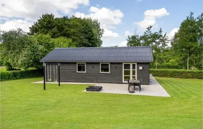 a black tiny house with a large yard at Amazing Home In Farsø With Wifi in Farsø