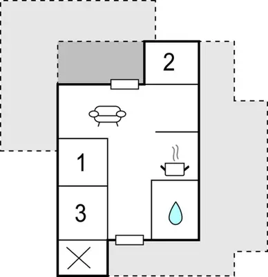 a block diagram of a periodic table with two counters at 3 Bedroom Amazing Home In Pandrup in Pandrup