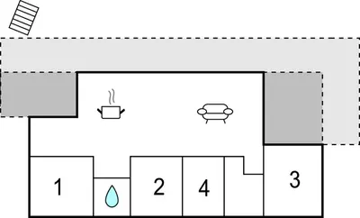 a block diagram of a block diagram of a building at Cozy Home In Blokhus With Kitchen in Blokhus