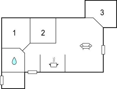 a block diagram of a block diagram of a house at Gorgeous Home In Vemb in Vemb