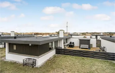 a view of a house with a deck at Awesome Home In Pandrup With Wifi in Pandrup