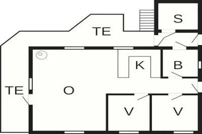 a schematic diagram of a house at 4 person holiday home in Aars-By Traum in Års