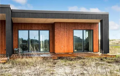 a rendering of a small house with glass windows at Beautiful Home In Thisted With Wifi in Thisted