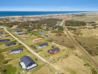 an aerial view of a campground near the ocean at Holiday Home Floriana - 650m from the sea by Interhome in Harboør