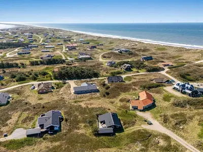 an aerial view of a campsite at the beach at Holiday Home Brigit - 200m from the sea by Interhome in Harboør