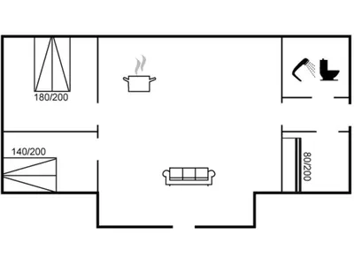 a schematic diagram of the experimental facility at Holiday Home Sakulf - 600m from the sea by Interhome in Torsted