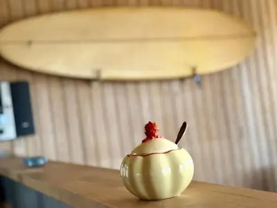 a white onion sitting on top of a table at Holiday Home Bera - 250m from the sea by Interhome in Torsted