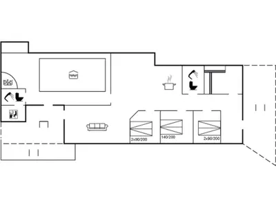 a floor plan of a house at Holiday Home Luzy - 600m from the sea by Interhome in Torsted