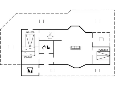 a floor plan of a house at Holiday Home Klakke - 900m from the sea by Interhome in Løkken