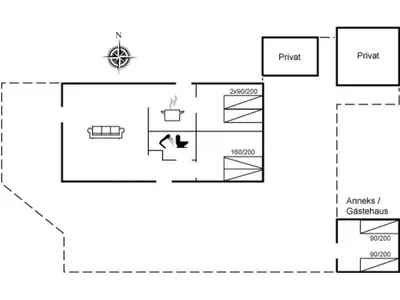 a schematic diagram of the experimental facility at Holiday Home Eyer - 800m from the sea by Interhome in Løkken