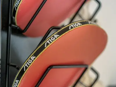 a close up of a pair of red and black glasses at Holiday Home Dwerg - 1-5km from the sea by Interhome in Løkken