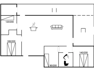 a schematic diagram of the experimental apparatus at Holiday Home Anahi - 3km from the sea by Interhome in Blokhus