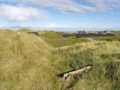 a field of tall grass with a building in the background at Holiday Home Dana - 290m from the sea by Interhome in Saltum