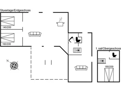 a schematic diagram of the experimental apparatus at Holiday Home Beghel - 350m from the sea by Interhome in Blokhus