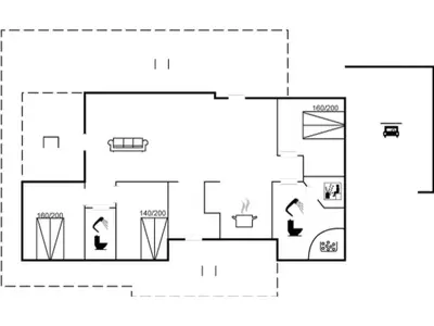 a floor plan of a house at Holiday Home Ejnarine - 300m from the sea by Interhome in Saltum