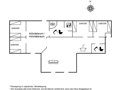 a schematic diagram of the experimental facility at Holiday Home Carla - 1-5km from the sea by Interhome in Saltum