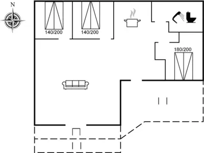 a schematic diagram of the experimental setup at Holiday Home Swen - 1-3km from the sea by Interhome in Saltum
