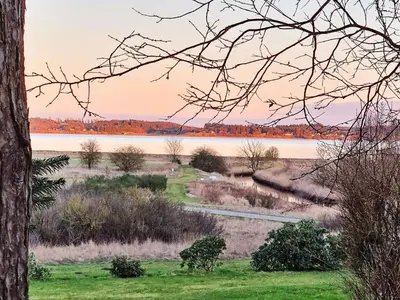 a view of a lake from a tree at 4 person holiday home in Højslev-By Traum in Højslev