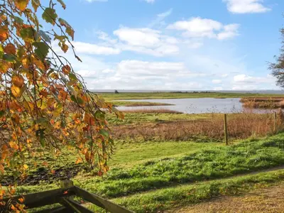 a view of a body of water from a field at Holiday Home Simo - 250m from the sea by Interhome in Øsløs