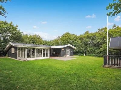 a black house with a large yard at Holiday Home Assarina - 300m to the fjord by Interhome in Vinderup