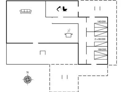a schematic diagram of the experimental facility at Holiday Home Assarina - 300m to the fjord by Interhome in Vinderup