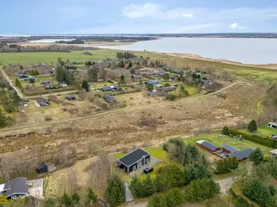 an aerial view of a campgrounds next to the water at Holiday Home Tenna - 250m to the fjord by Interhome in Højslev