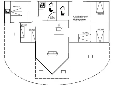 a schematic diagram of the experimental facility at Holiday Home Guthmar - 350m to the fjord by Interhome in Vinderup