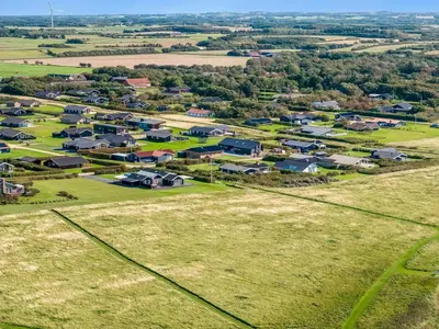 an aerial view of a small town with houses at Holiday Home Ginia - 150m to the fjord by Interhome in Vinderup