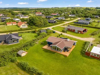an aerial view of a home in a subdivision at Holiday Home Titta - 150m to the fjord by Interhome in Vinderup