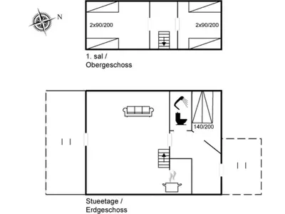 a diagram of a small bathroom with the dimensions of the room at Holiday Home Femija - 500m to the fjord by Interhome in Roslev