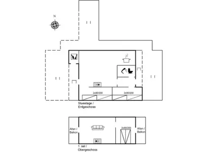 a floor plan of a house at Holiday Home Viona - 350m from the sea by Interhome in Pandrup