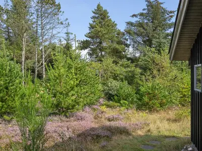 a garden with christmas trees and bushes at Holiday Home Asmo - 350m from the sea by Interhome in Fjerritslev