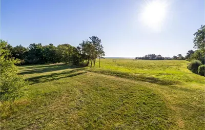 a field with trees and a dirt road at Amazing Home In Nykøbing M in Hesselbjerg