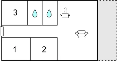 a block diagram of a shower with two showers at Amazing Home In Thyholm With Wifi in Thyholm