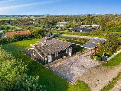 an aerial view of a house with a roof at Holiday Home Awer - 300m to the fjord by Interhome in Struer